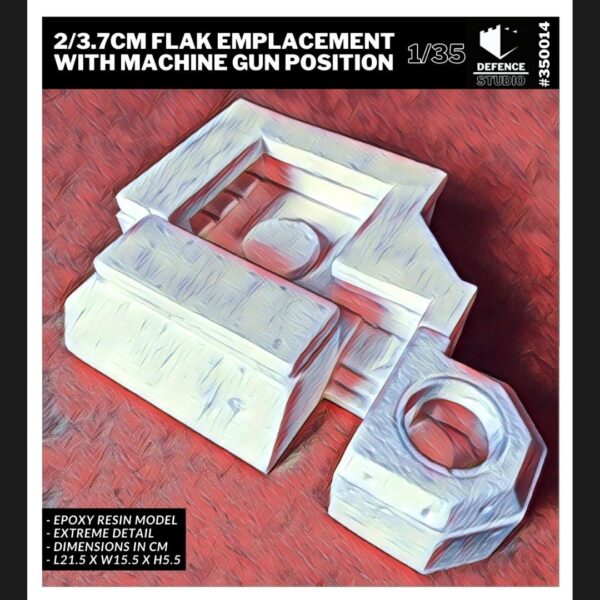 35014 - 2-3,7cm Flak Emplacement With Machine Gun Position (1/35)