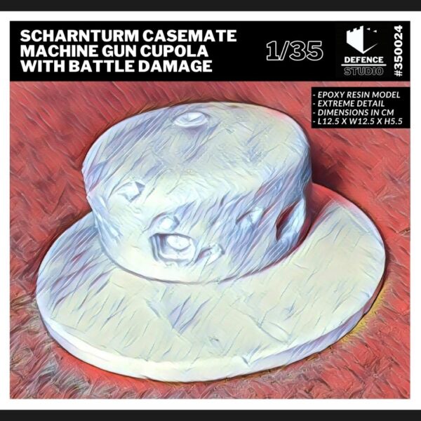35024 - Scharnturm Casemate Machine Gun Cupola With Battle Damage (1/35)