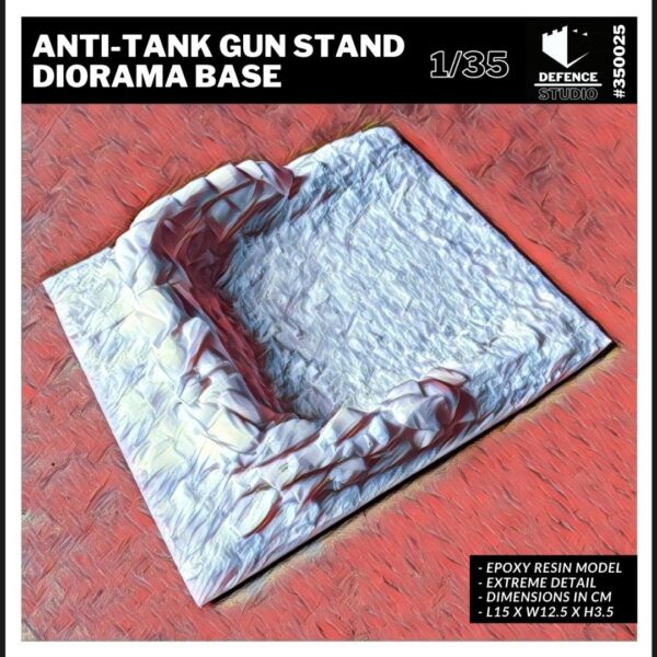 35025 - Anti Tank Gun Stand Diorama Base (1/35)